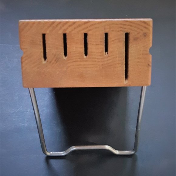 Cutco 5 Slot Space Saver Knife Wooden Block Organizer - Picture 8 of 10